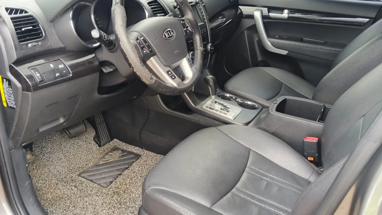 Clean leather interior of a rental vehicle from our Kigali fleet